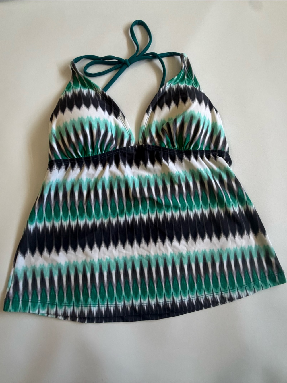 Converse One Star Green Chevron Halter Swim Dress Size M Pre Owned